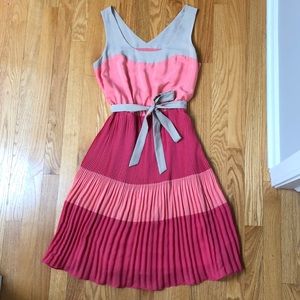 Pleated A-line dress